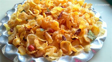 Annapurna Cornflakes Chivda Makai Poha Chivda Recipe