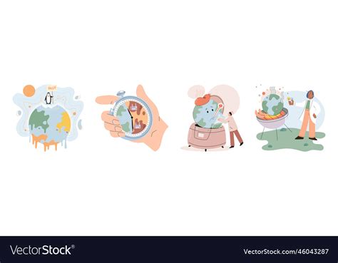 Global Warming High Temperature And Hot Weather Vector Image