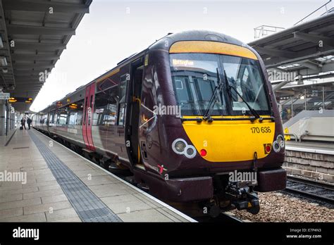 Class 170 638 To Nottingham East Midlands Crosscountry Commuter Train At Derby Railway Station