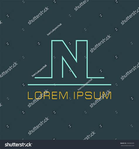 Outline Letter N Logo Design Your Stock Vector (Royalty Free) 258589295 ...