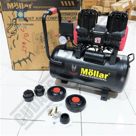 Jual Mesin Kompresor Angin Tanpa Oli 25 Liter 1 HP MLR AC1525BPR MOLLAR