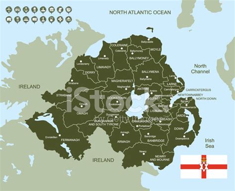 Map Of Northern Ireland Stock Photo | Royalty-Free | FreeImages