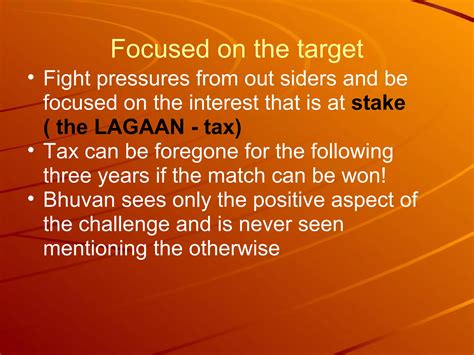 Lessons from Lagaan, the movie | PPT