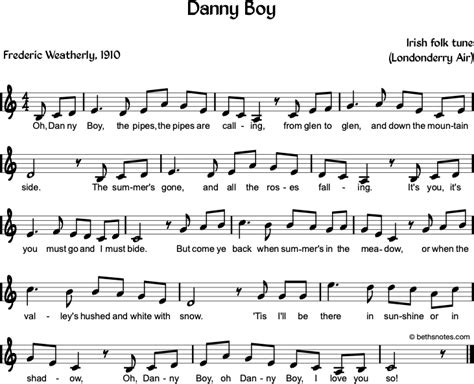 Danny Boy (Lead Sheet With Lyrics Sheet Music For Piano, 45% OFF