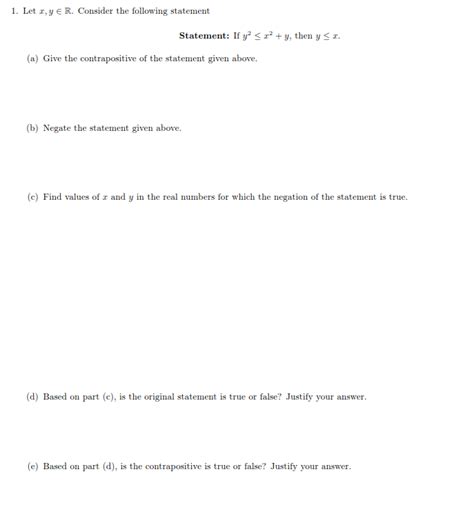 Solved Let X Y Elementof R Consider The Following Chegg