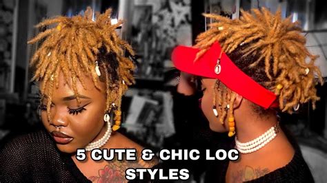 5 Quick And Chic Styles For Short Locs No Retwist No Problem ‼️ Lunia Etienne Short Locs