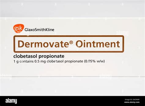 Dermovate Skin Ointment Box Containing Clobetasol Propionate Ointment