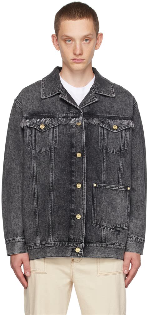 GANNI Gray Faded Denim Jacket GANNI