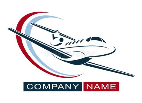 Plane Logo Design Creative Vector Icon With Plane And Ellipse Shape