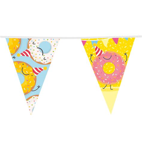 PE Fahnenleine Donut 30x20cm6 M Partywinkel