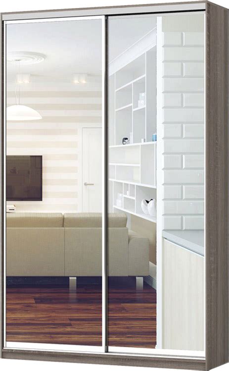 Шкаф-купе двухдверный LuxeStudio Классик ordf 140х60х240 см Зеркало Дуб ...
