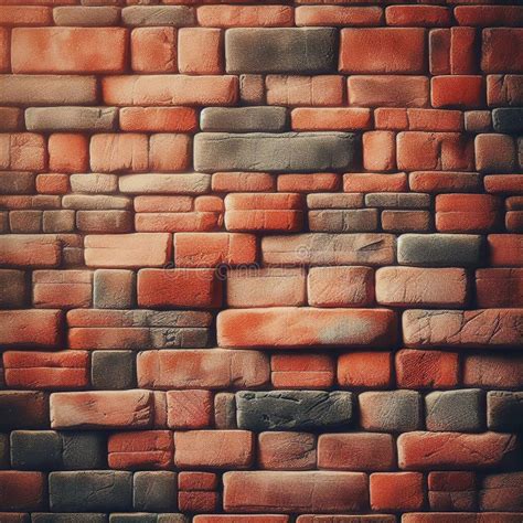 Vintage Bricks Wall Background Clay Bricks Wall Background Stock