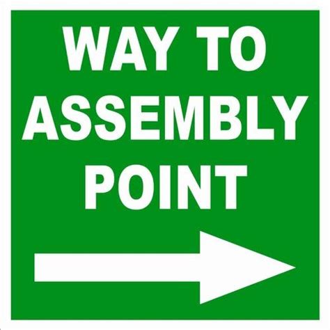 Vvwv Way To Assembly Point Sign Sticker For Public Hospital Clinic Office Hall Doctor Shop Home