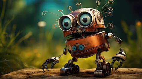 Premium Photo | Cartoon robot Trending HD wallpaper 8K4K2K wallpaper