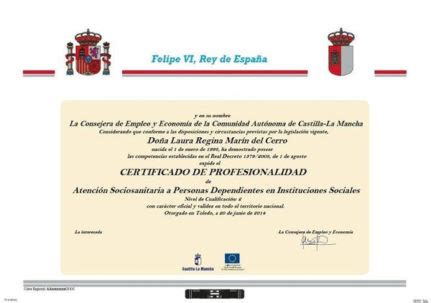 Certificados De Profesionalidad Centro Formaci N Espa A