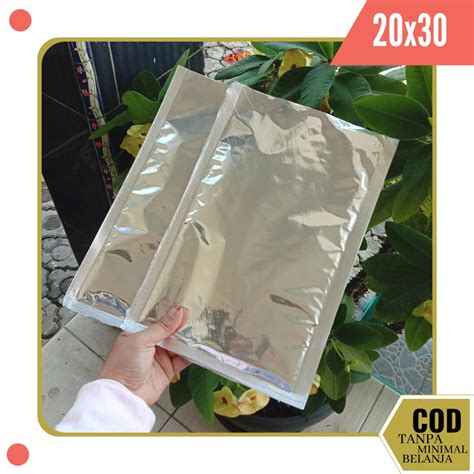 Jual KEMASAN ALUMUNIUM FOIL 20 X 30 UNTUK 1000 GR HARGA SACHET