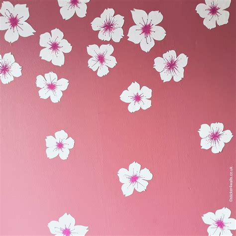 Cherry Blossom Fabric Wall Stickers - Reusable – Stickers4Walls