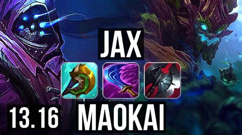 Jax Vs Maokai Top 2 5m Mastery 6 1 6 Na Diamond 13 16 Youtube