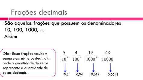 Exemplo De Frações Decimais - Profª Andréia - Matemática: Frações decimais 6º ano