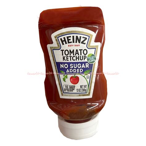 Jual Heinz 369gr Tomato Ketchup No Sugar Added Saos Tomat Shopee