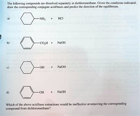 SOLVED The Following Compounds Are Dissolved Separately In