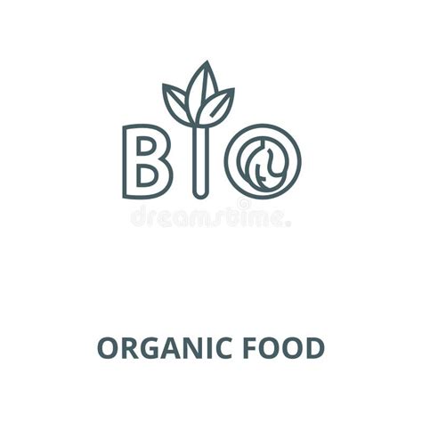 Organic Food Vector Line Icon, Linear Concept, Outline Sign, Symbol ...