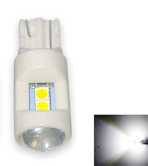 LAMPADA T10 6 LED W5W BRANCO 12V PORCELANA CREE MFL ACESSORIOS LTDA