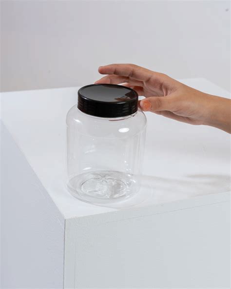 Round Plastic Jar - 1 Litre – Mytype.store