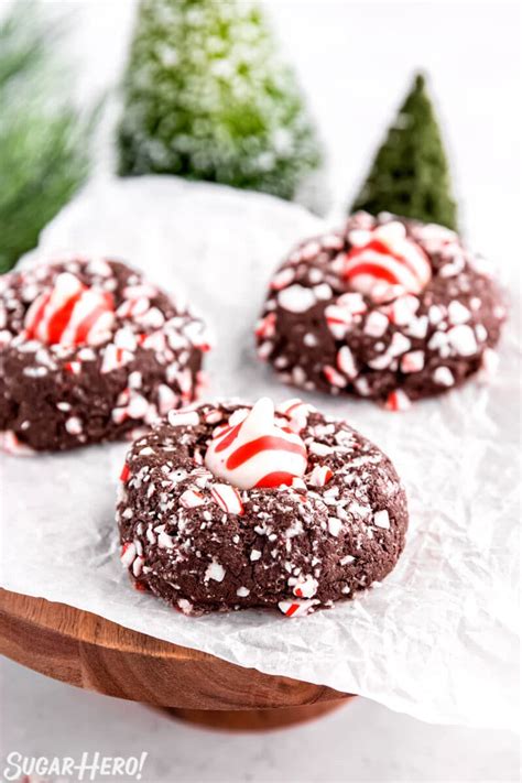 Chocolate Peppermint Kiss Cookies Sugarhero