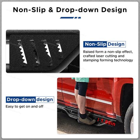 Steel Running Boards Fits 15 23 Ford F150 F250 Super Crew Cab Side Step