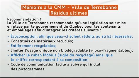 Le BULLETIN du 27 avril 2021 Ville de Terrebonne Mémoire Résidus