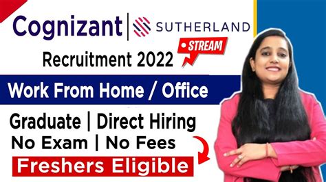 Cognizant Recruitment 2022 Sutherland Hiring Work From Home Office