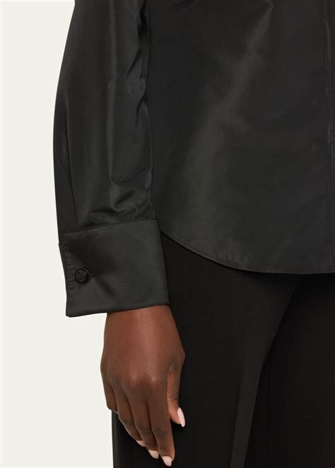 Lafayette 148 New York Button Down Recycled Taffeta Blouse Bergdorf