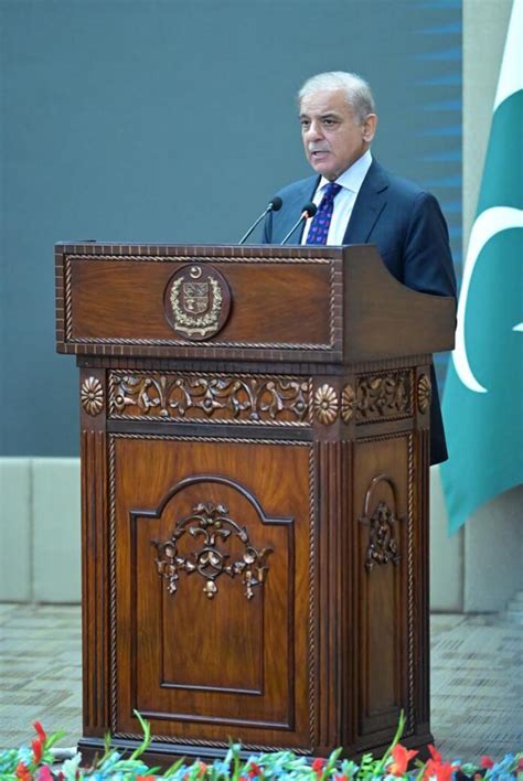 Prime Minister Muhammad Shehbaz Sharif Addresses A Joint Press Stakeout