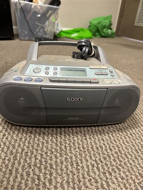 Sony CFD S01 CD Radio Cassette Boombox 27242683723 EBay