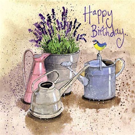 Happy Birthday Gardening Sparkle Card Garden Divas