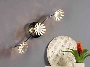 Schwenkbare Blumen Design Deckenlampe Aus Metall Blattsilber