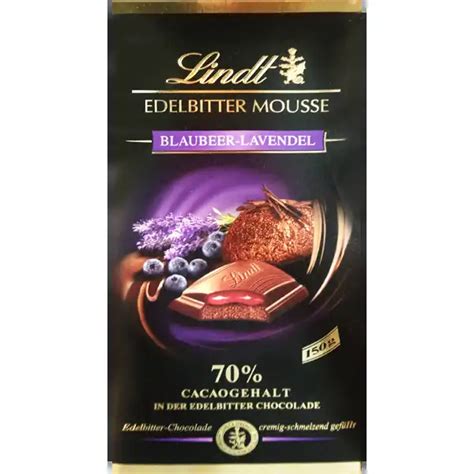 Lindt Mousse Au Chocolat Noir Myrtille Lavande 150g