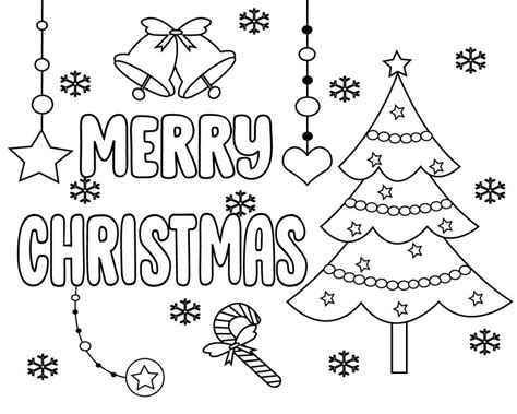 Free Printable Merry Christmas Coloring Pages