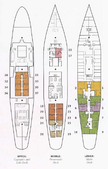 Cruise the Mediterranean Sea (844-442-7847): Sea Cloud Deck Plans