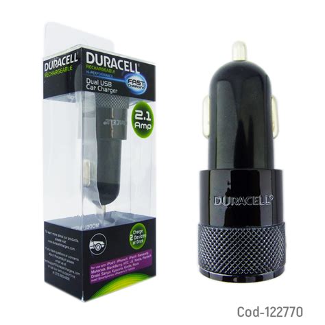 Kolm Cargador Duracell Mini 12volt 2 Usb 21 Amper Fast Charging