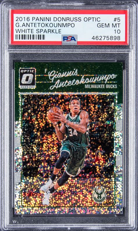 Lot Detail 2016 17 Panini Donruss Optic White Sparkle 5 Giannis