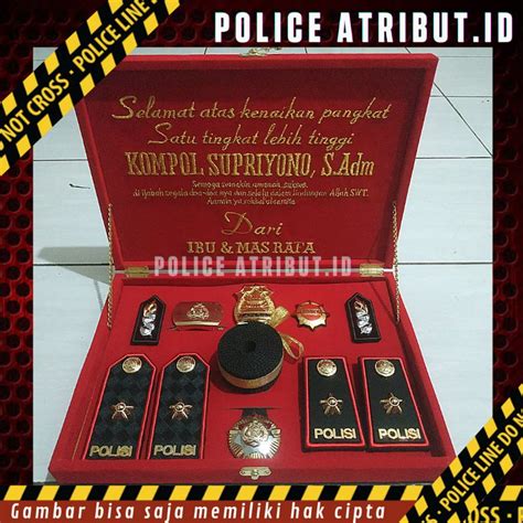 Jual Pangkat Kompol Polisi Pdh Pdu Set Box Custom Terbaru Perlengkapan