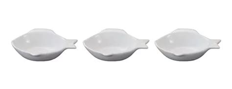 Peixeinho Buffet Ml Ramekin Molheira Porcelana Branca