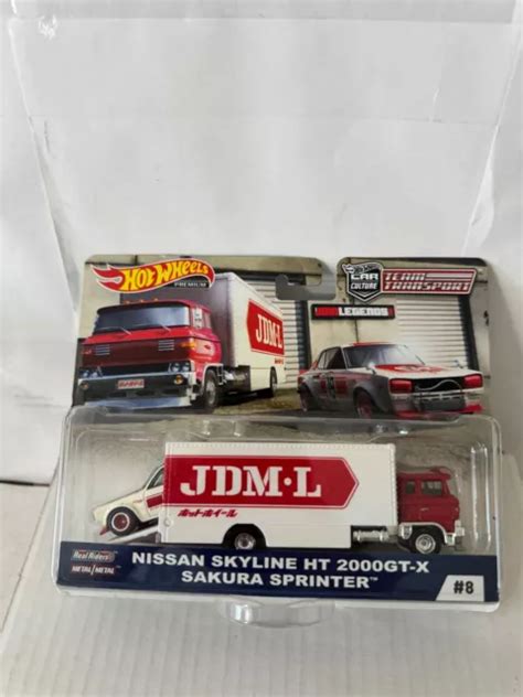 HOT WHEELS TEAM Transport Nissan Skyline HT 2000GT X Avec Sakura Sprinter 8 C14 EUR 15 44
