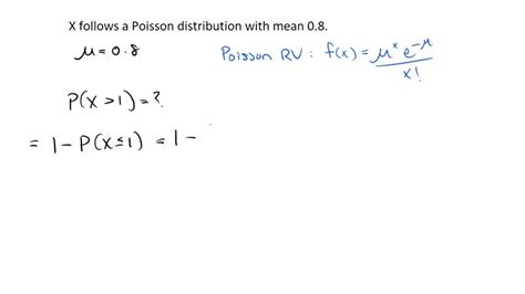 Solved A Random Variable X Follows A Poisson Distribution With A Mean