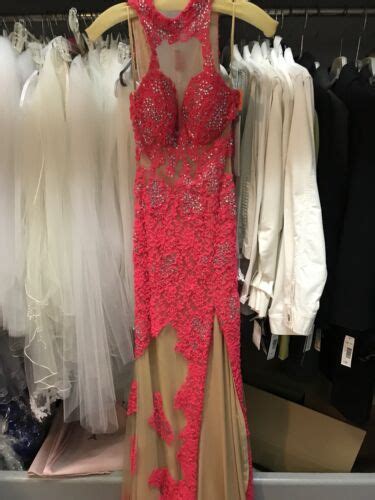 Jovani 92143 Sexy Hot Pink Nude Size 0 NWT EBay