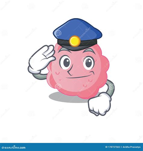 Police Officer Mascot Design Of Anaplasma Phagocytophilum Wearing A Hat