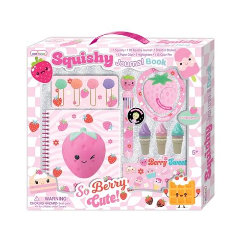 Hot Focus Strawberry Squishy Journal Set M DE WET PROMOTIONS