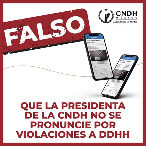 Falso Que La Presidenta De La Cndh No Se Pronuncie Por Violaciones A Ddhh Comisión Nacional De